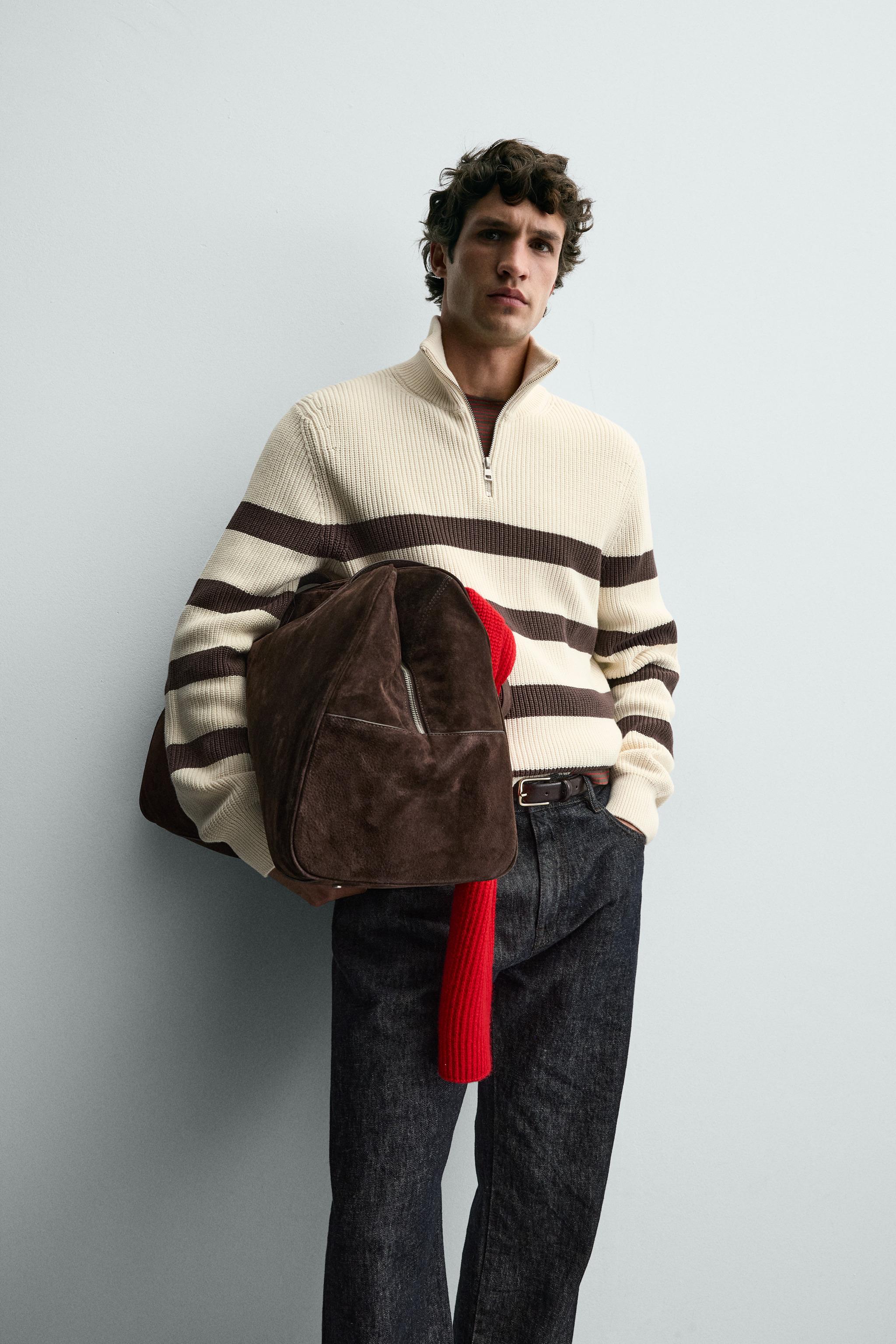 PURL KNIT ZIP-UP JUMPER